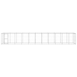vidaXL Outdoor Dog Kennel Galvanised Steel 26.62 m²