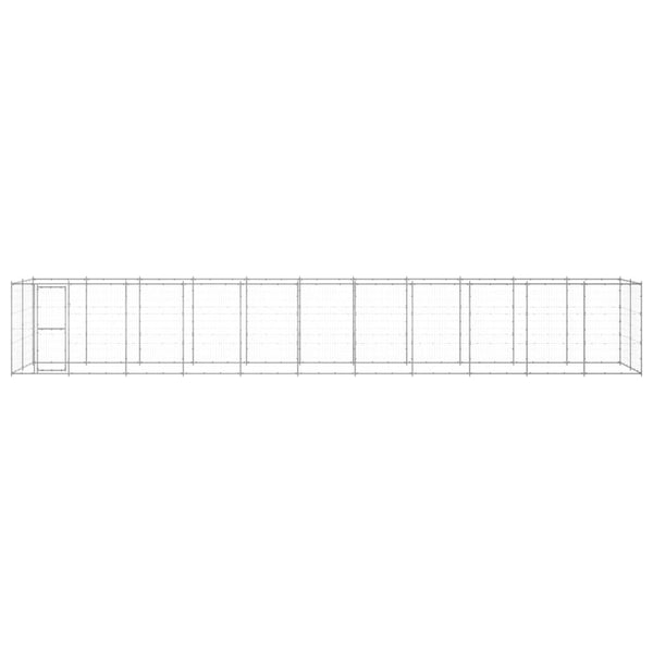 vidaXL Outdoor Dog Kennel Galvanised Steel 26.62 m²