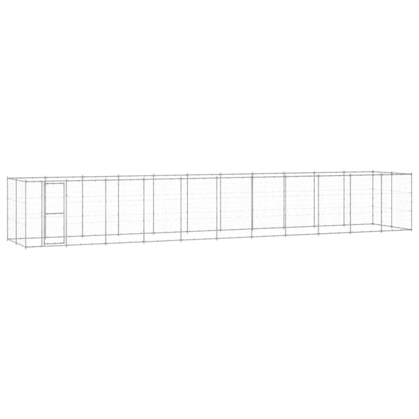 vidaXL Outdoor Dog Kennel Galvanised Steel 26.62 m²