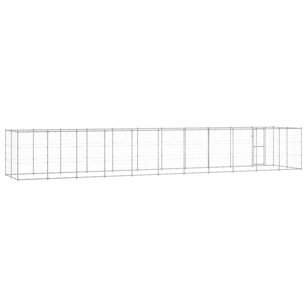 vidaXL Outdoor Dog Kennel Galvanised Steel 26.62 m²