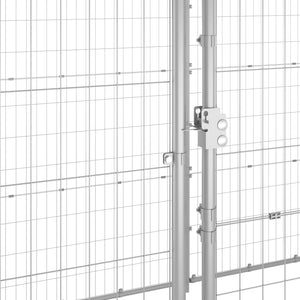 vidaXL Outdoor Dog Kennel Galvanised Steel 26.62 m²