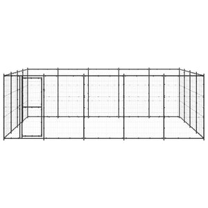 vidaXL Outdoor Dog Kennel Steel 24.2 m²