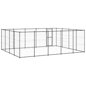 vidaXL Outdoor Dog Kennel Steel 24.2 m²