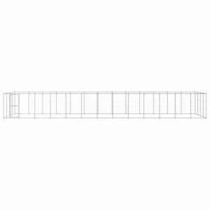 vidaXL Outdoor Dog Kennel Galvanized Steel 53.24 m²