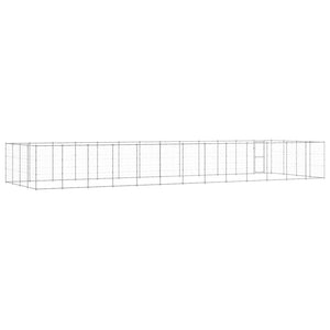 vidaXL Outdoor Dog Kennel Galvanized Steel 53.24 m²