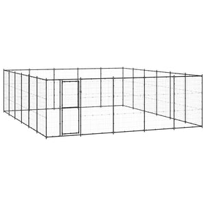 vidaXL Outdoor Dog Kennel Steel 36.3 m²