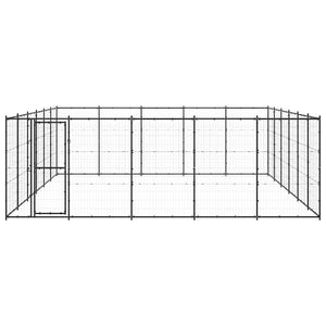 vidaXL Outdoor Dog Kennel Steel 36.3 m²