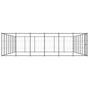 vidaXL Outdoor Dog Kennel Steel 50.82 m²
