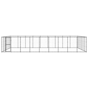 vidaXL Outdoor Dog Kennel Steel 65.34 m²