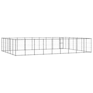 vidaXL Outdoor Dog Kennel Steel 65.34 m²
