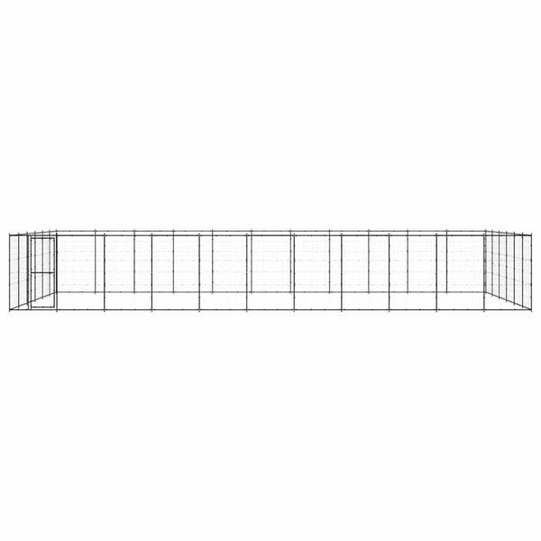 vidaXL Outdoor Dog Kennel Steel 79.86 m²