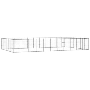 vidaXL Outdoor Dog Kennel Steel 79.86 m²
