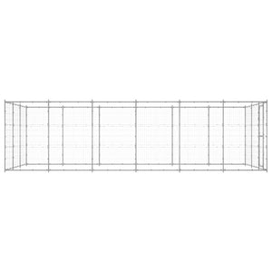 vidaXL Outdoor Dog Kennel Galvanized Steel 21.78 m²