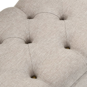 vidaXL Storage Bench with Backrest 110cm Cream Fabric