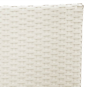 vidaXL Garden Chairs with Cushions 4 pcs Poly Rattan White