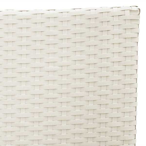 vidaXL Garden Chairs with Cushions 4 pcs Poly Rattan White