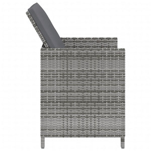 vidaXL 4-Piece Garden Chair and Stool Set Poly Rattan Grey