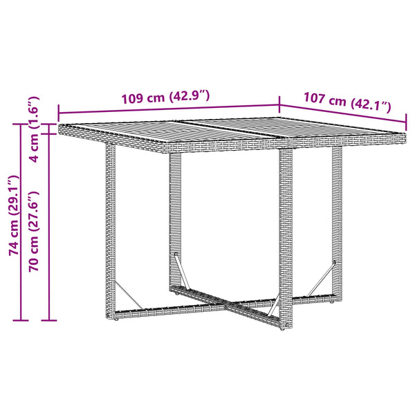 vidaXL Garden Table