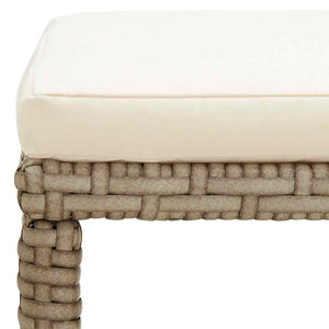 vidaXL Garden Chairs with Footstools 2 pcs. Poly Rattan Beige