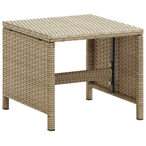 vidaXL Garden Chairs with Footstools 2 pcs. Poly Rattan Beige