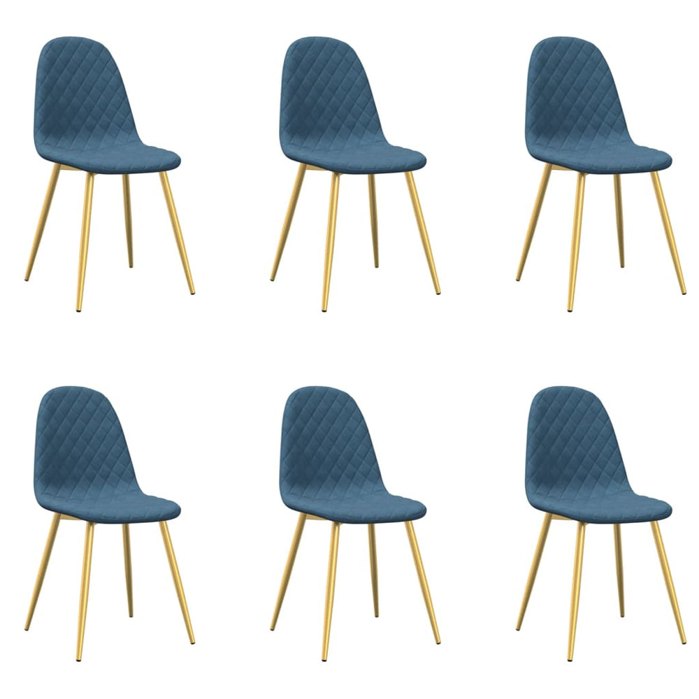 vidaXL Dining Chairs 6 pcs Light Grey Velvet