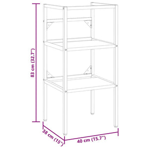 vidaXL Bathroom Vanity Unit White 40x38x83 cm Iron