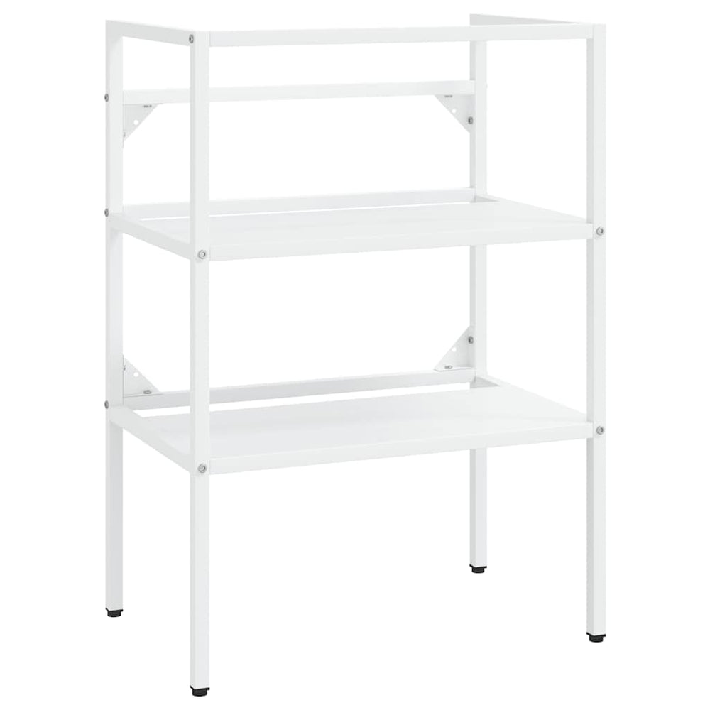 vidaXL Bathroom Vanity Unit White 59x38x83 cm Iron