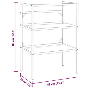 vidaXL Bathroom Vanity Unit White 59x38x83 cm Iron