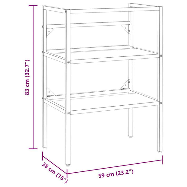 vidaXL Bathroom Vanity Unit White 59x38x83 cm Iron