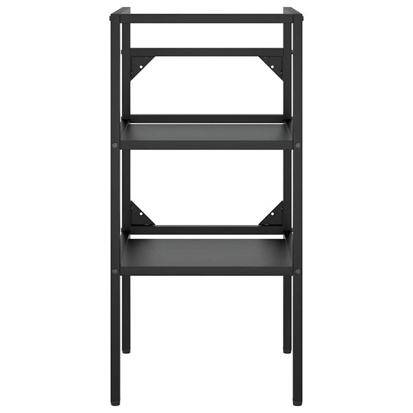 vidaXL Bathroom Vanity Unit Black 40x38x83 cm Iron