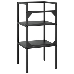 vidaXL Bathroom Vanity Unit Black 40x38x83 cm Iron