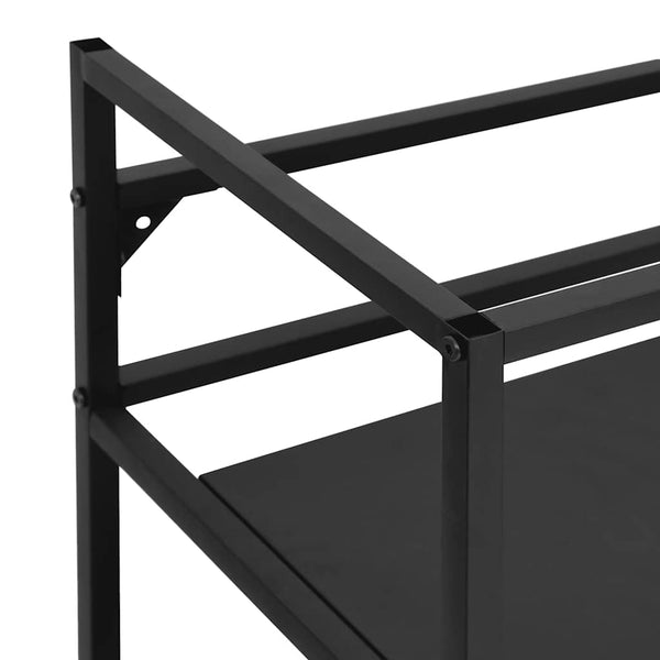 vidaXL Bathroom Vanity Unit Black 40x38x83 cm Iron