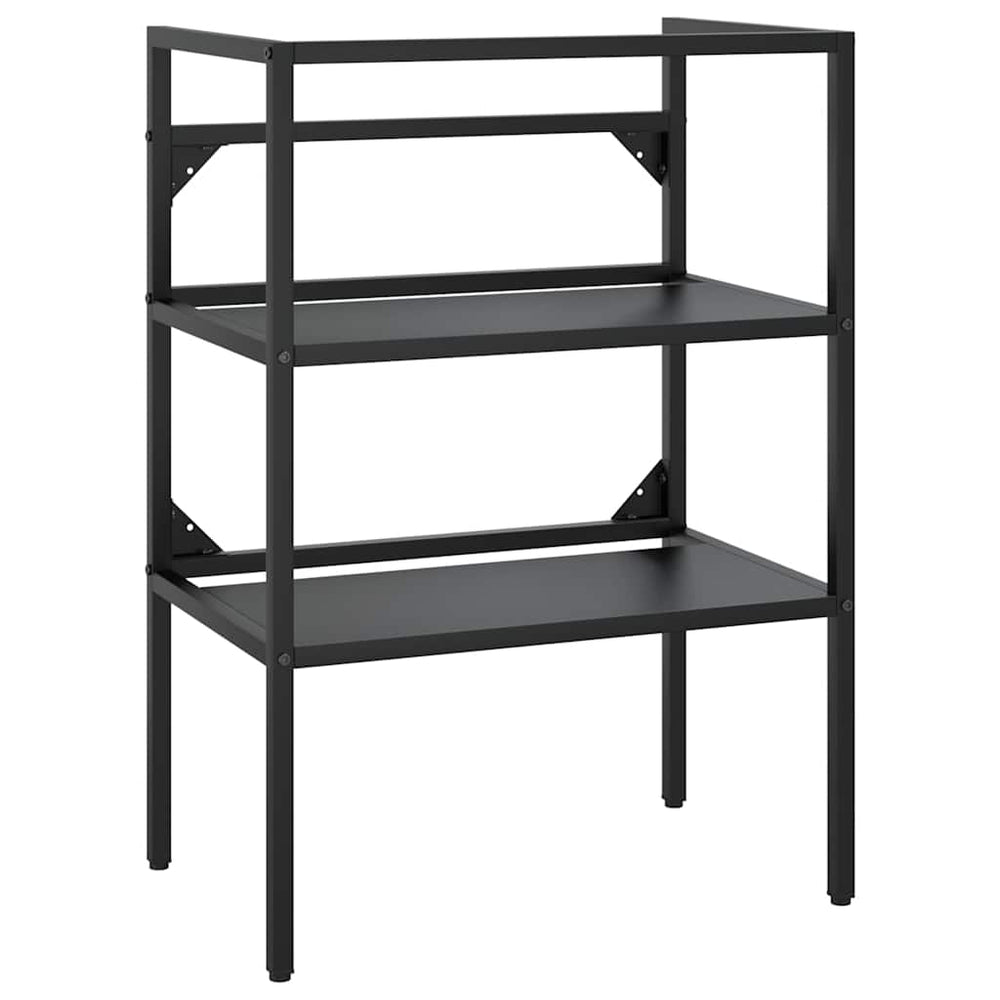 vidaXL Bathroom Vanity Unit Black 59x38x83 cm Iron