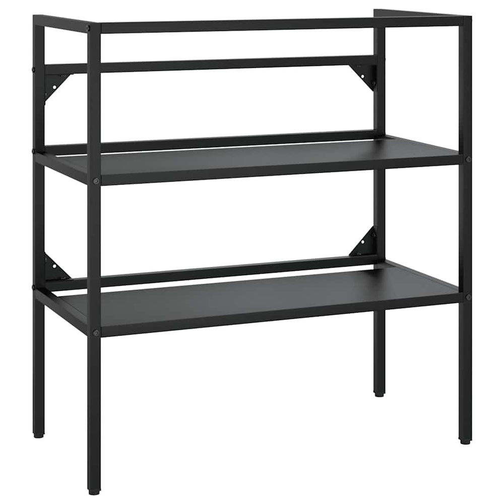 vidaXL Bathroom Vanity Unit Black 79x38x83 cm Iron