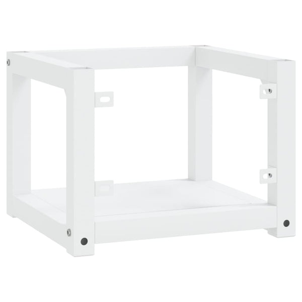 vidaXL Bathroom Wall-Mounted Vanity Frame White 40x38x31 cm Iron
