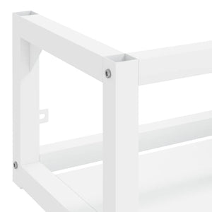 vidaXL Bathroom Wall-Mounted Vanity Frame White 40x38x31 cm Iron