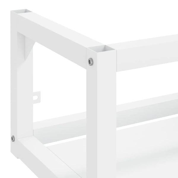 vidaXL Bathroom Wall-Mounted Vanity Frame White 40x38x31 cm Iron