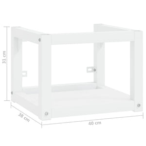 vidaXL Bathroom Wall-Mounted Vanity Frame White 40x38x31 cm Iron