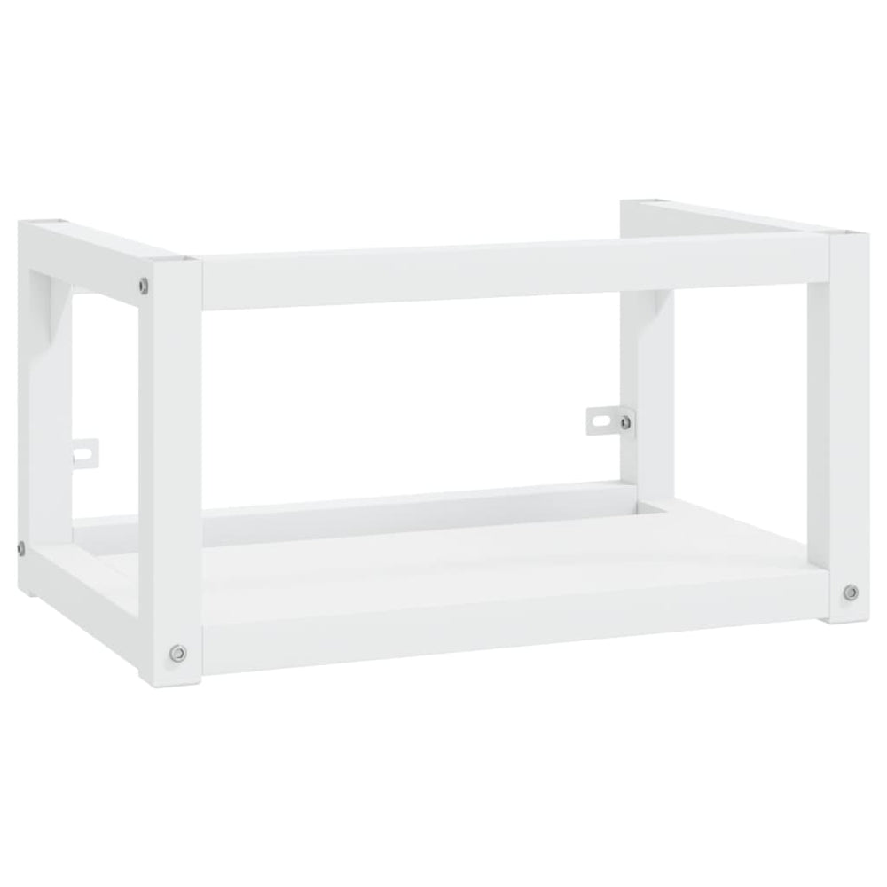 vidaXL Bathroom Wall-Mounted Vanity Unit White 59x38x31 cm Iron