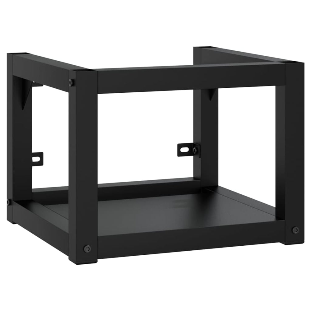 vidaXL Bathroom Wall-Mounted Vanity Unit Black 40x38x31 cm Iron