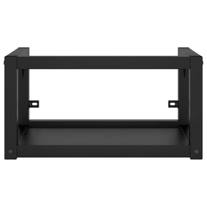 vidaXL Bathroom Wall-Mounted Vanity Unit Black 59x38x31 cm Iron