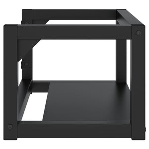 vidaXL Bathroom Wall-Mounted Vanity Unit Black 59x38x31 cm Iron
