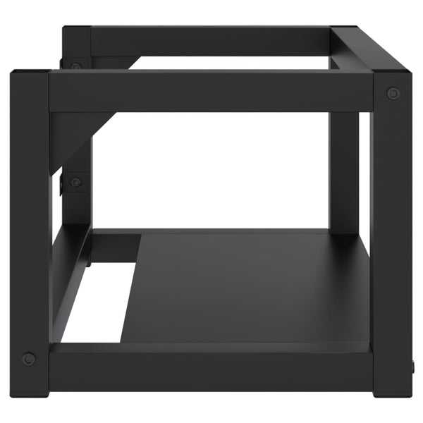 vidaXL Bathroom Wall-Mounted Vanity Unit Black 59x38x31 cm Iron
