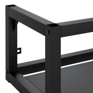 vidaXL Bathroom Wall-Mounted Vanity Unit Black 59x38x31 cm Iron