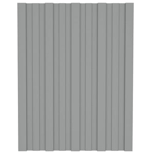 vidaXL Roof Panel 12 pcs Grey 60 x 45 cm Galvanized Steel