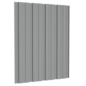 vidaXL Roof Panels 36 pcs Grey 60 x 45 cm Galvanised Steel
