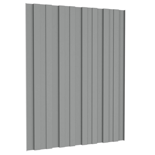 vidaXL Roof Panels 36 pcs Grey 60 x 45 cm Galvanised Steel
