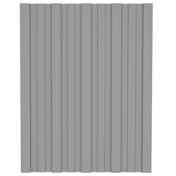 vidaXL Roof Panels 36 pcs Grey 60 x 45 cm Galvanised Steel