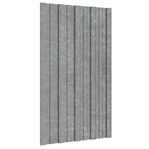 vidaXL Roof Panel 12 pcs Silver 80 x 45 cm Galvanised Steel