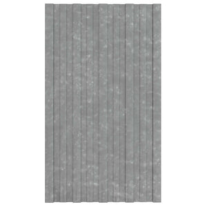 vidaXL Roof Panel 36 pcs Silver 80 x 45 cm Galvanized Steel